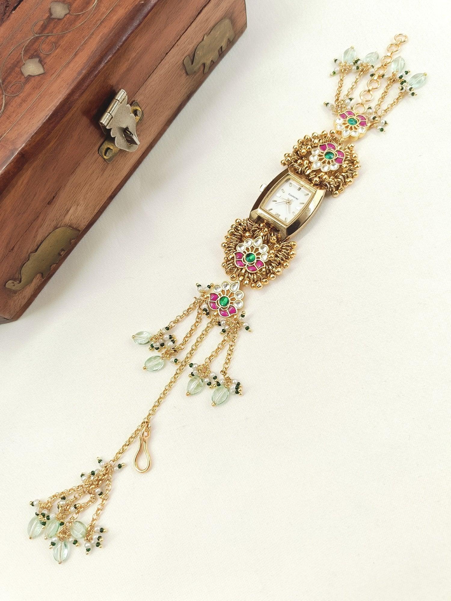 Saisha's Paachi Kundan Watch