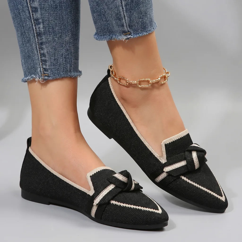 Alena Bow Knit Flats