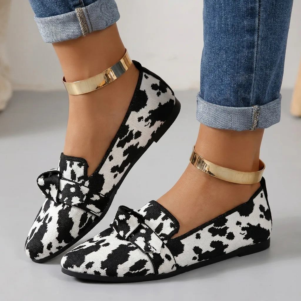Alena Bow Knit Flats