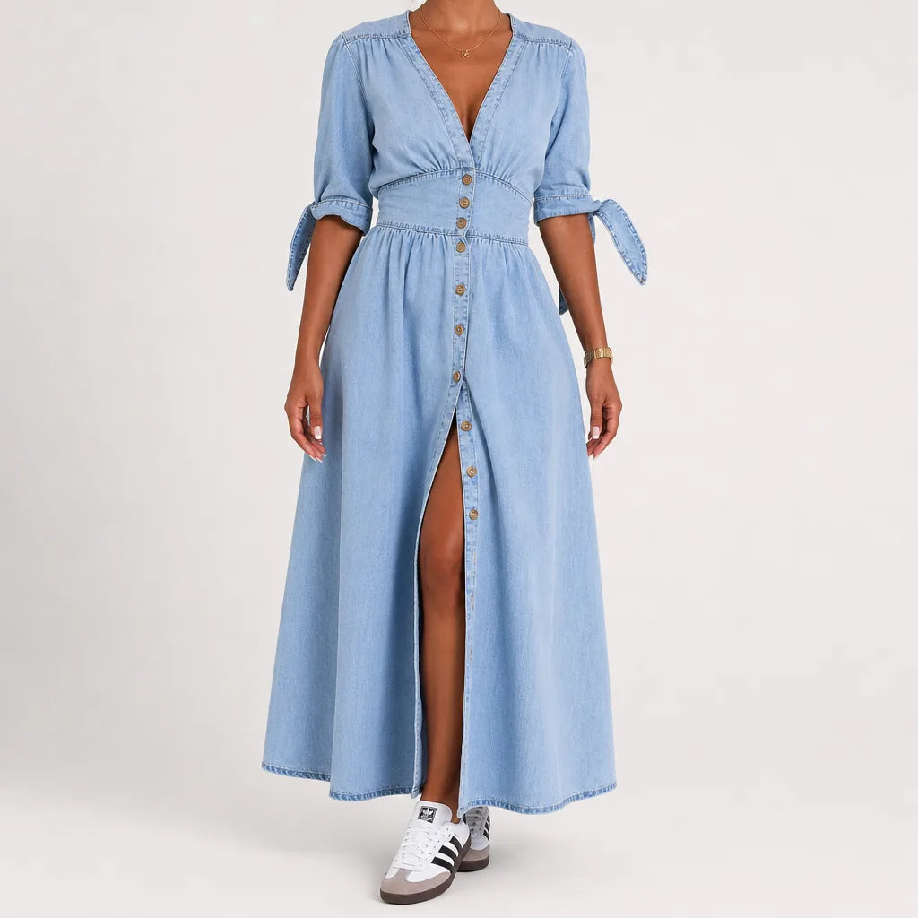 Alice | Womens Fall Denim Shirt Dress