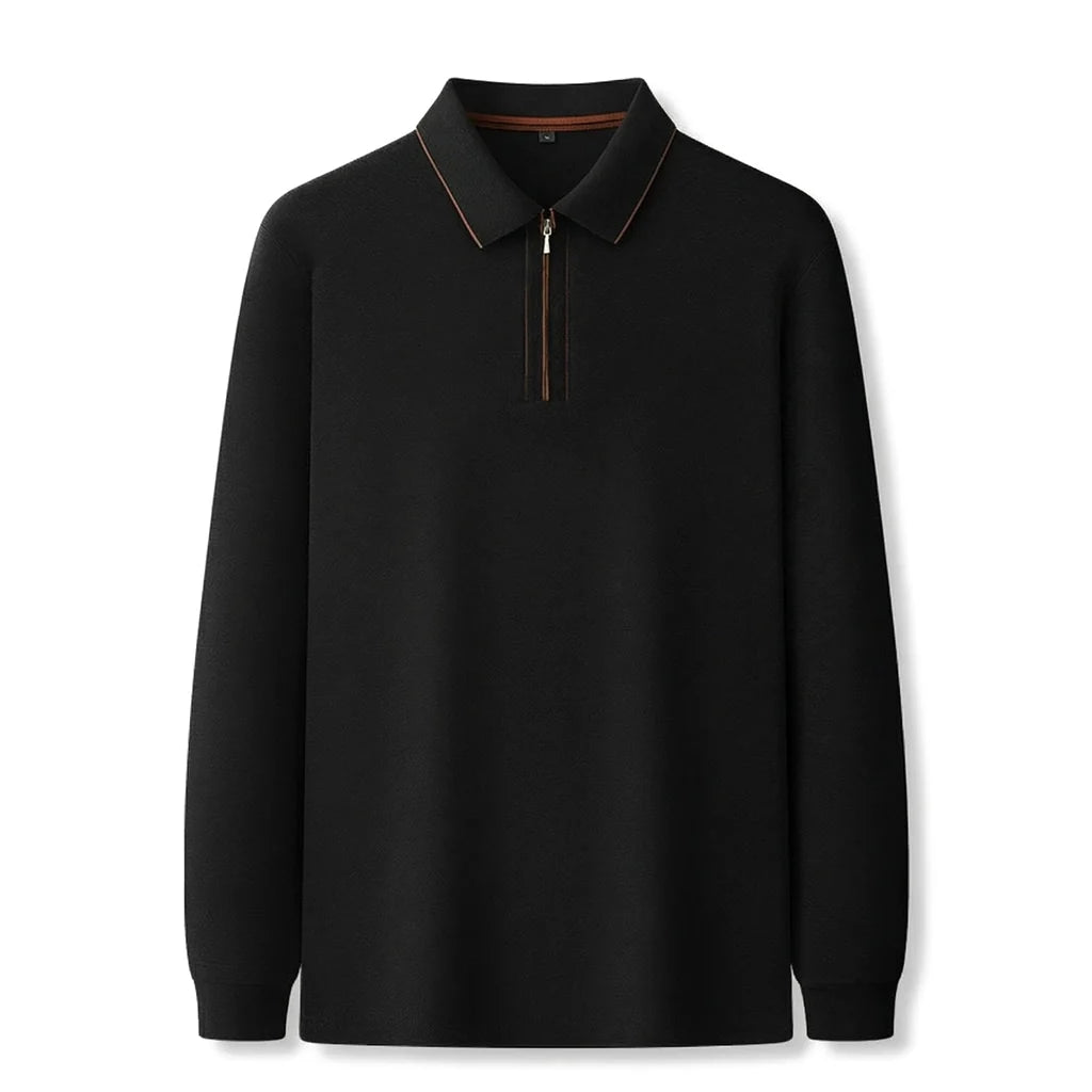 Alister Cotton Quarter-Zip Polo