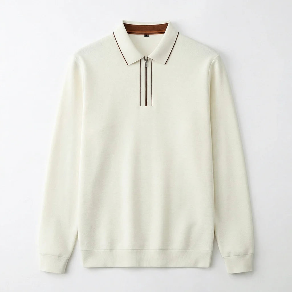 Alister Cotton Quarter-Zip Polo