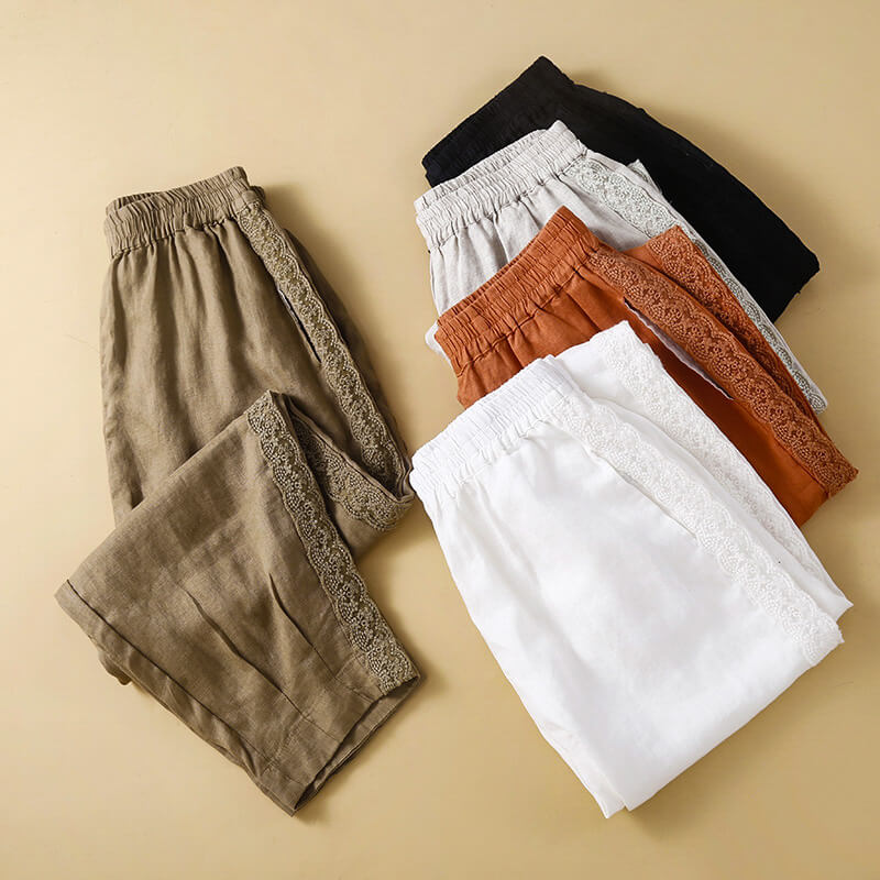 Laura Cotton-Linen Pants - By Qivii