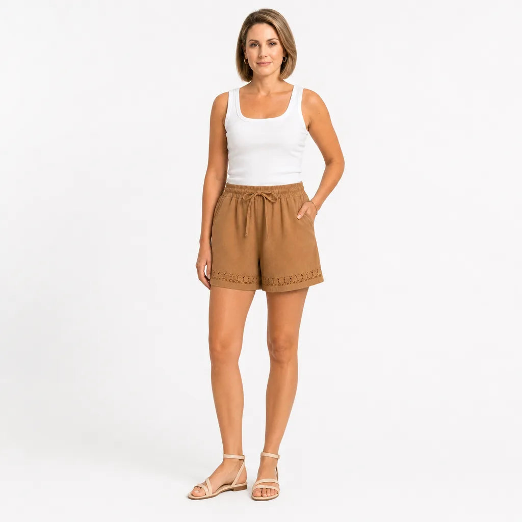Anneliese Lace Trim Shorts