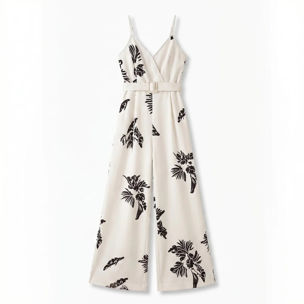 Arden Floral Belted Jumpsuit
