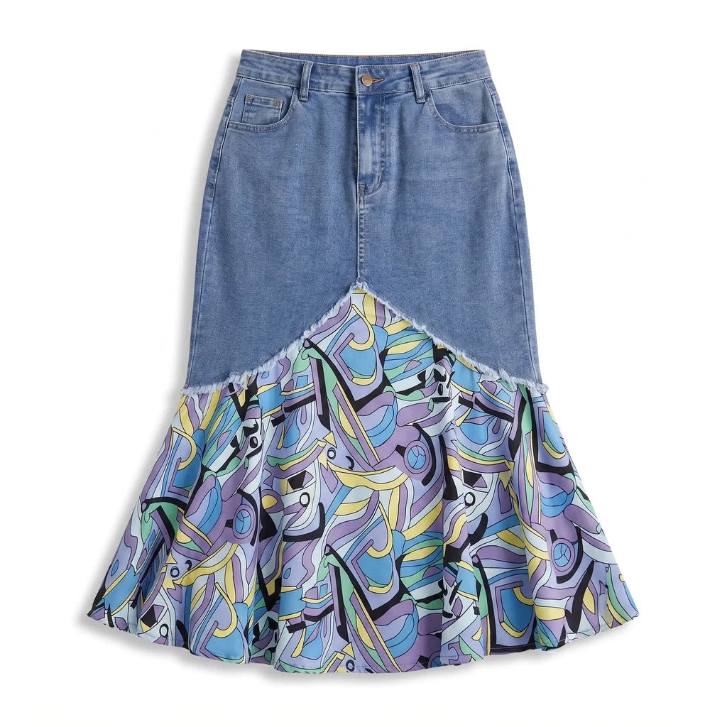 Audrey Denim Mermaid Skirt
