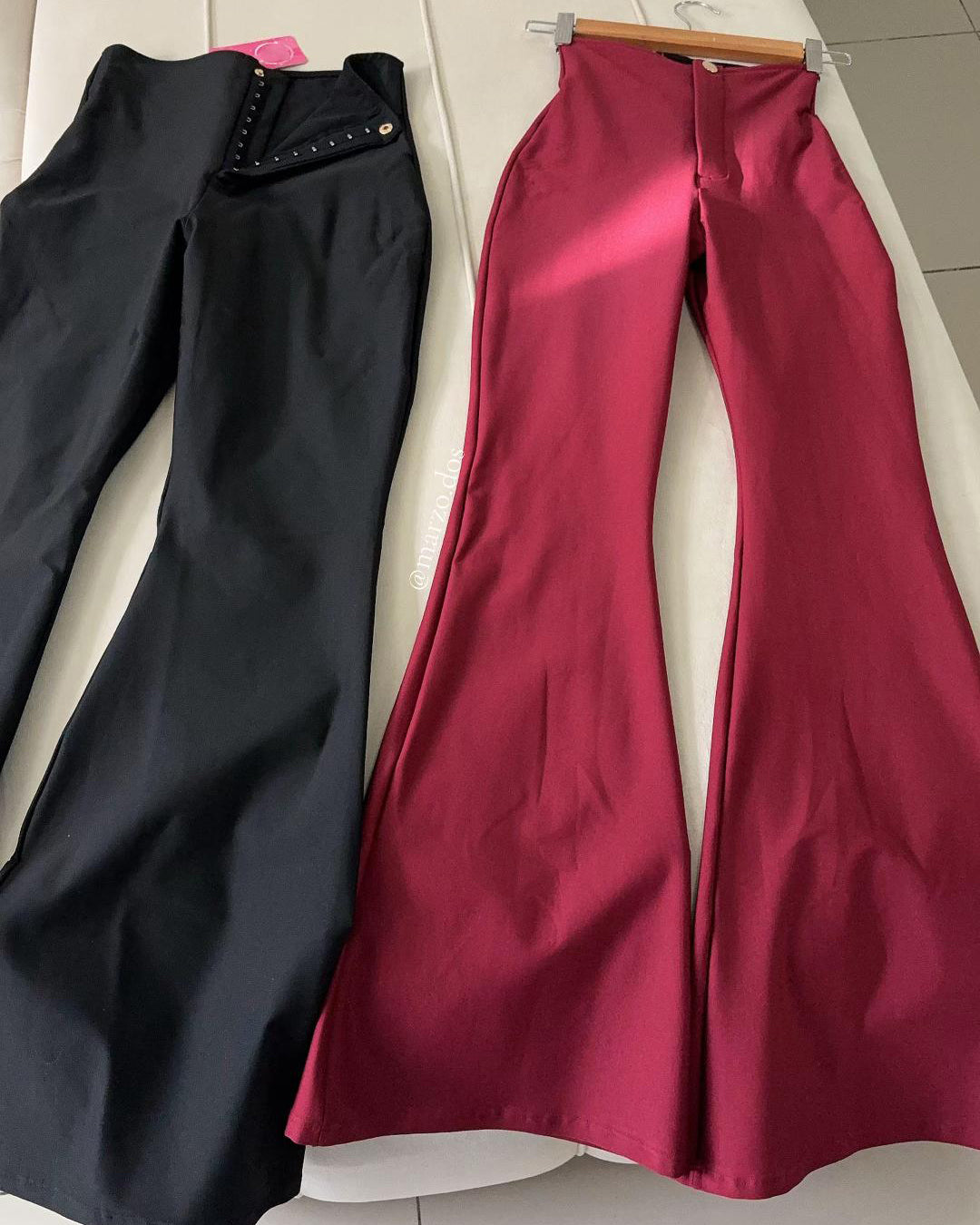 High Waist Button Fly Butt Lifting Sculpt Flare Faja Pants - By Qivii