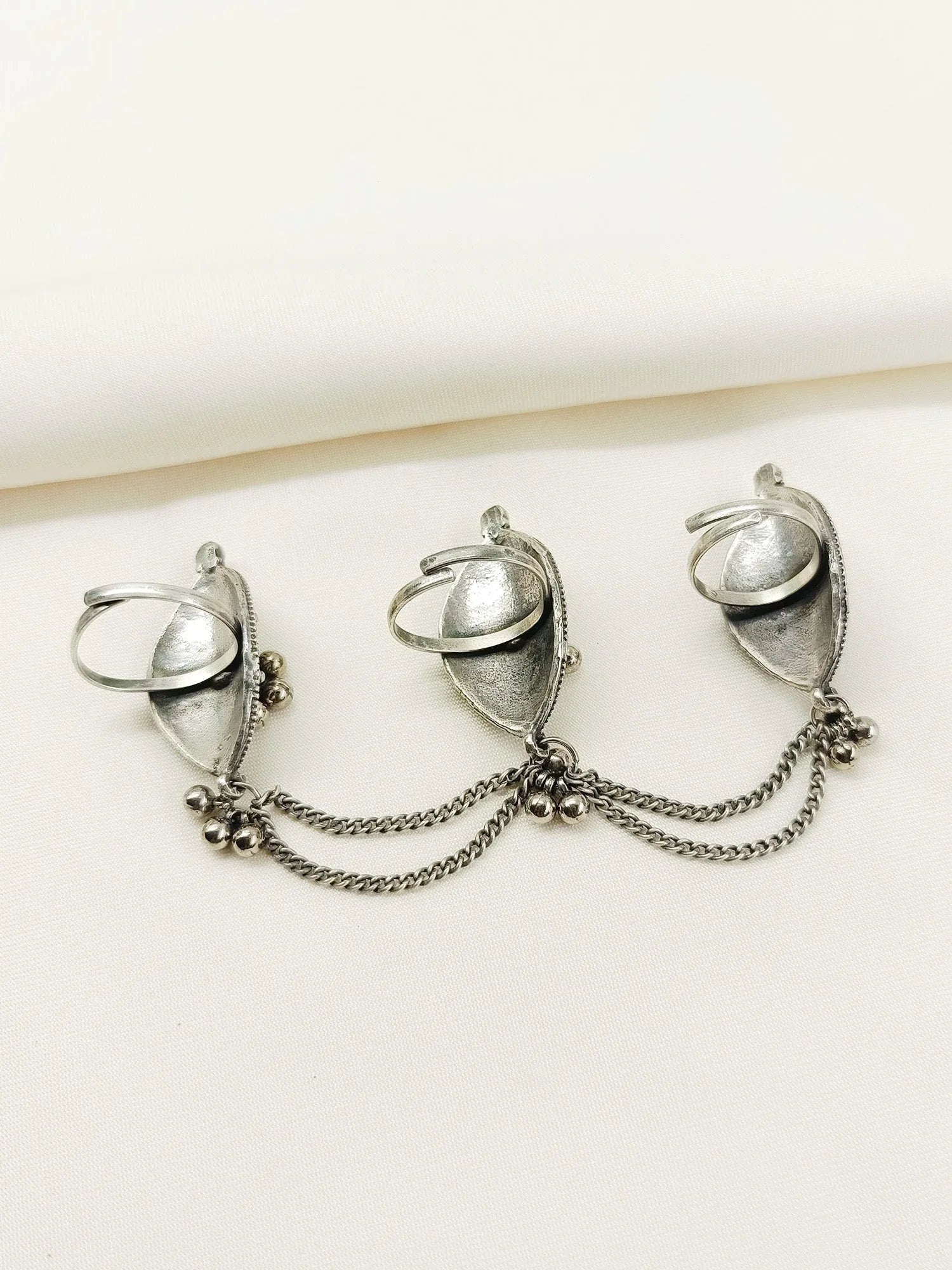 Dharini Plain Oxidized Finger Ring