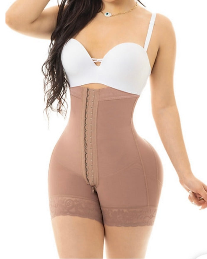 Shapshe® Detachable Strap High Rise Butt Enhancing Hook and Eye Body Shaper Shorts