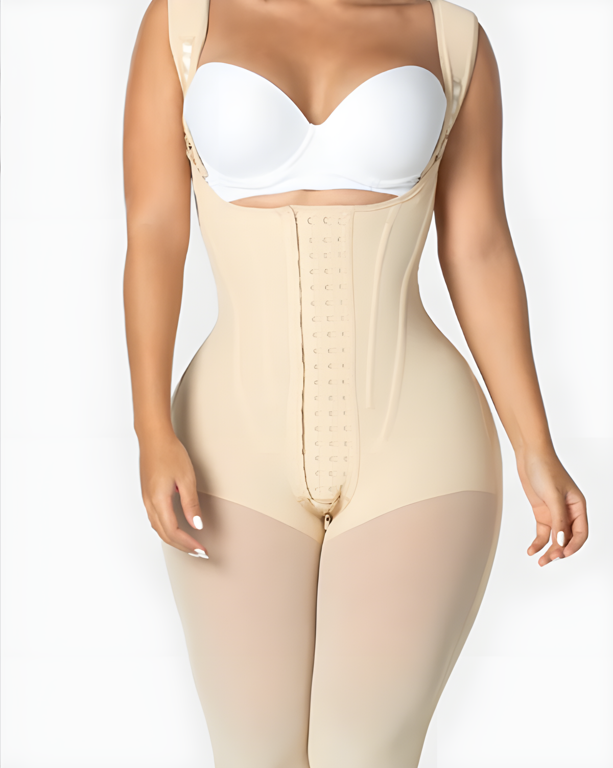Open Bust Fajas Colombianas Mid Length Body Shaper