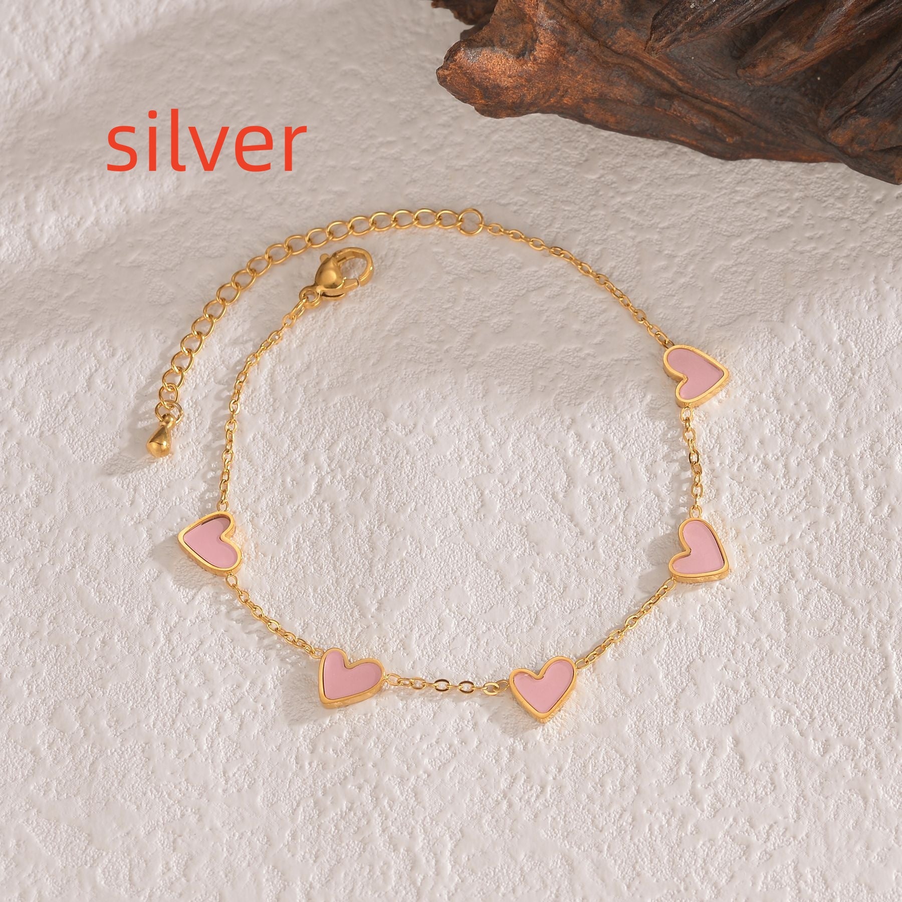 Ins Love Bracelet Stainless Steel Dripping Heart Bracelet Fashion Valentine's Day Jewelry Gift