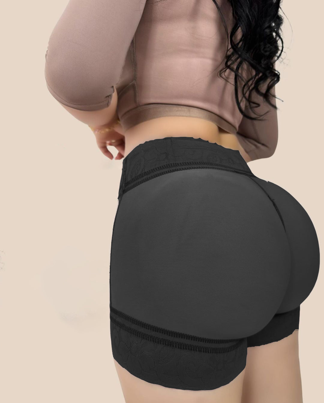 Shapshe® Women's Seamless Lace Butt Lift Tummy Control Shaper Shorts Underwear - By Qivii