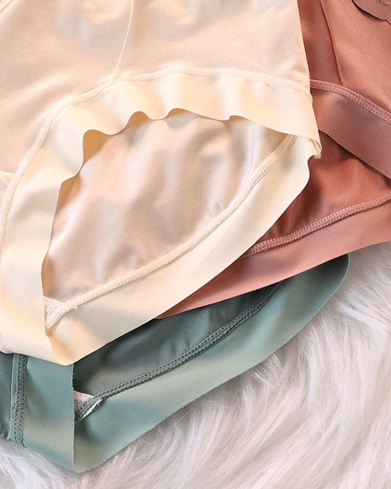 Luxury High Waist Tummy Control Satin Panties - By Qivii
