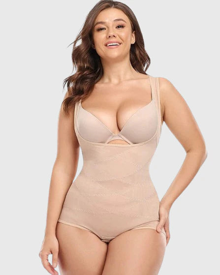 Mesh Seamless Waist Slimmer Corset Butt Shaping Shapewear Bodysuit - By Qivii