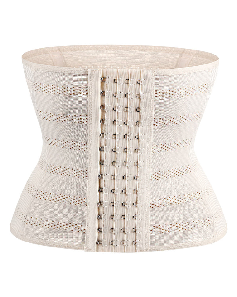 Women's Breathable Adjustable Hooks Waist Trainer Postpartum Tummy Slim Belt - By Qivii