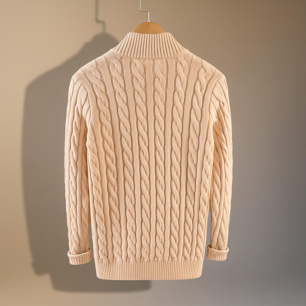 Henry Prestige Cable Knit Sweater - By Qivii