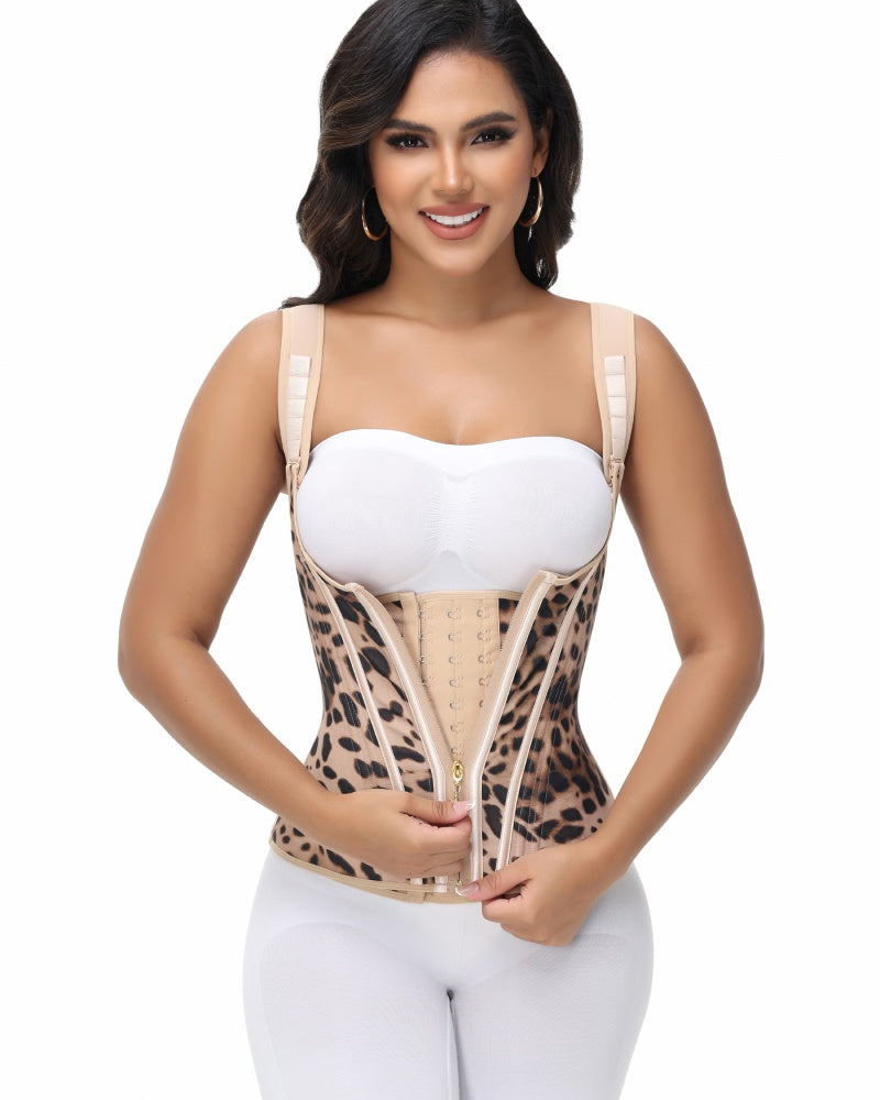 Waist Trainer for Women Body Shaper Corset Vest Tank Top with Steel Bones - By Qivii