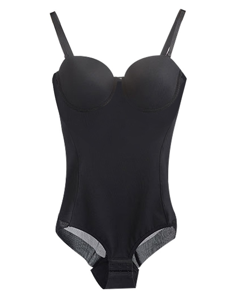 Breast Push Up Butt Lift Bodysuit Shapewear With Bra - By Qivii