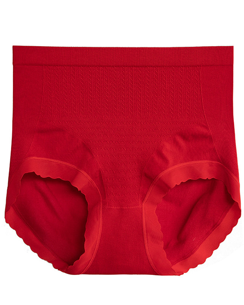 Women's High Waisted Antibacterial Crotch Briefs Stretch Full Coverage Panties - By Qivii
