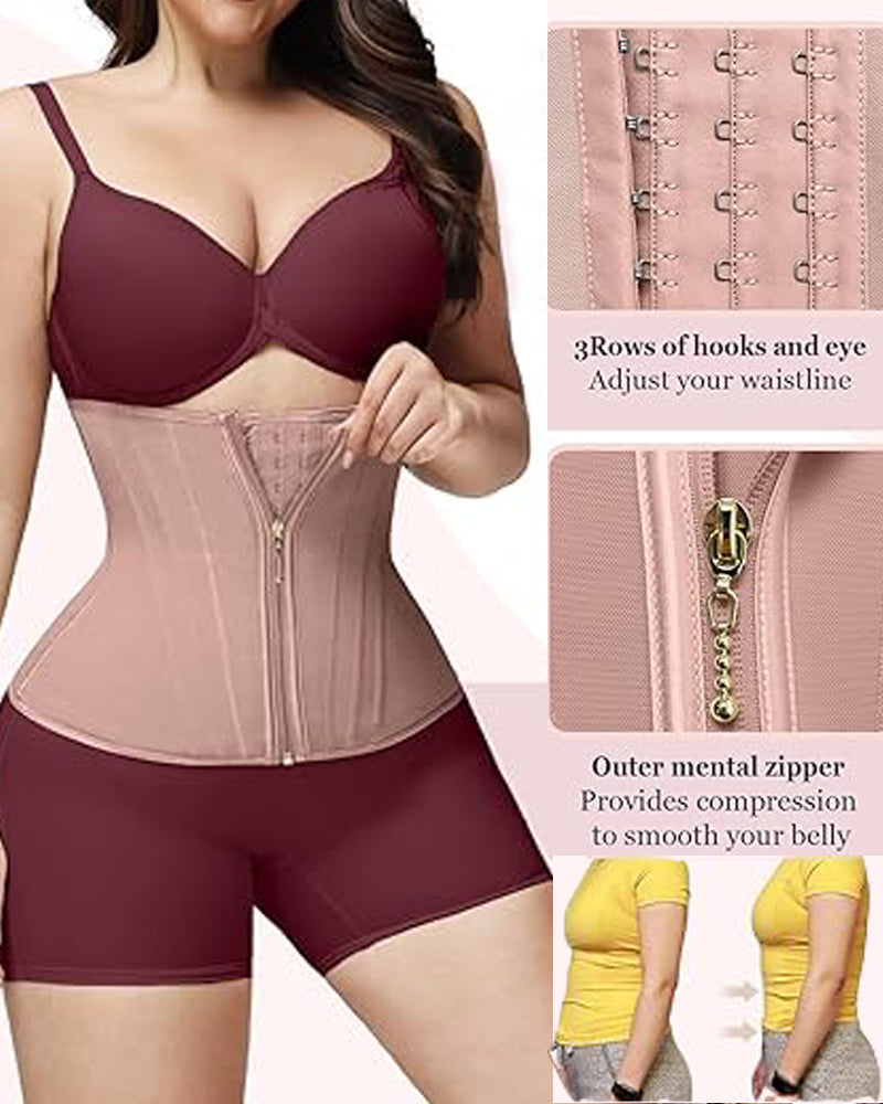 Shapshe® Zip & Breasted Body Shaper Tank Top Waist Trainer - By Qivii