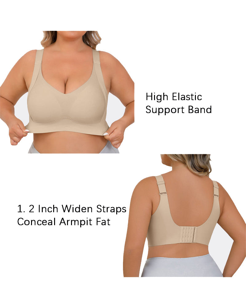 Daily Comfort Wireless Shaper Bra Smooth Full Coverage Support Bra - By Qivii