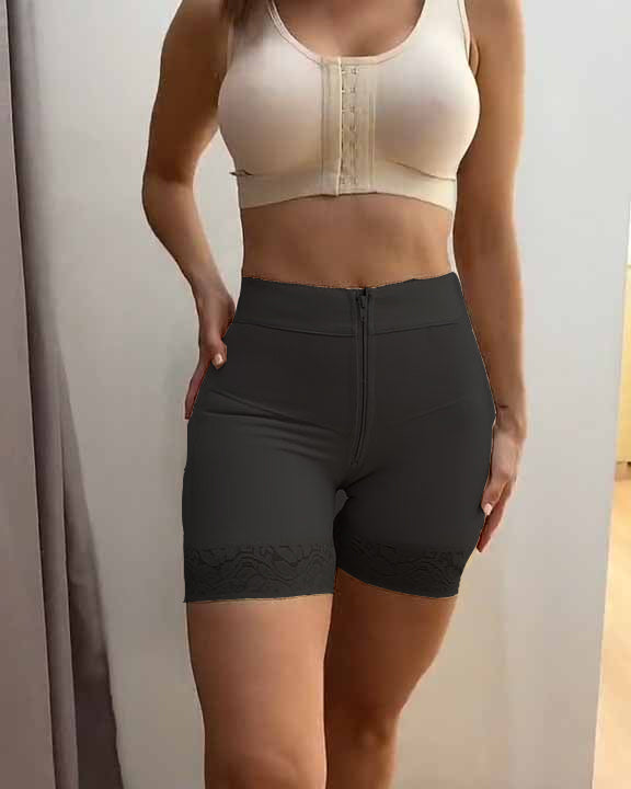 Shapshe® Internal Hooks Firm Compression Zipper Butt Lift Peachy Shaper Shorts
