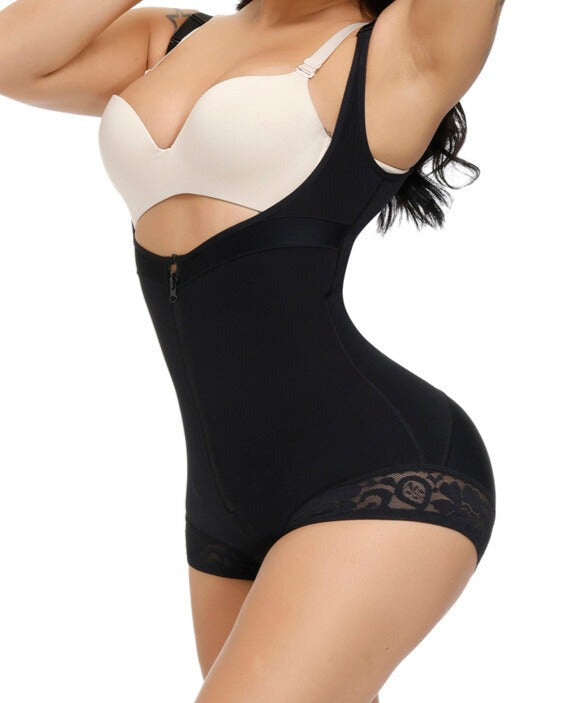 Shapshe® Firm Control Butt Lifter Tummy Control Lace Bodysuit Shapewear