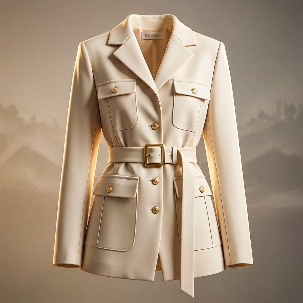 Julia Couture Belted Jacket - By Qivii