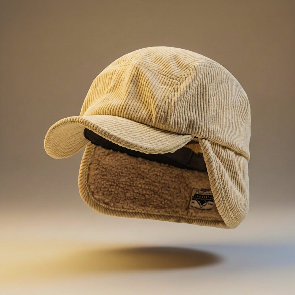 Casey Corduroy Earflap Cap - By Qivii