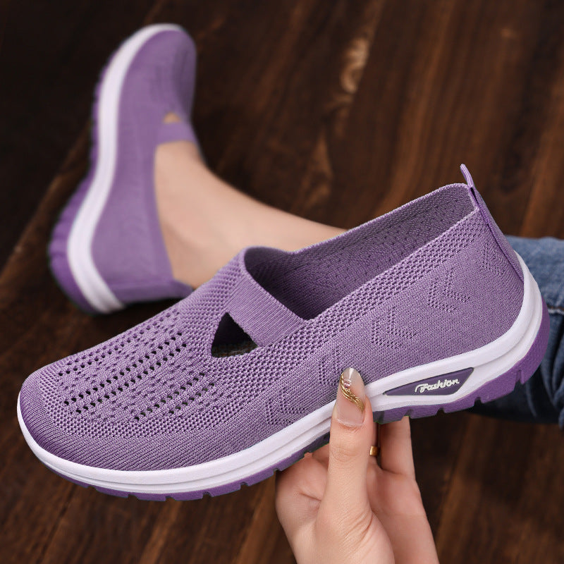 Women’s ComfyGo Slip-On Breathable Mesh Sneakers – Soft Sole Casual Shoes (US 5–11)