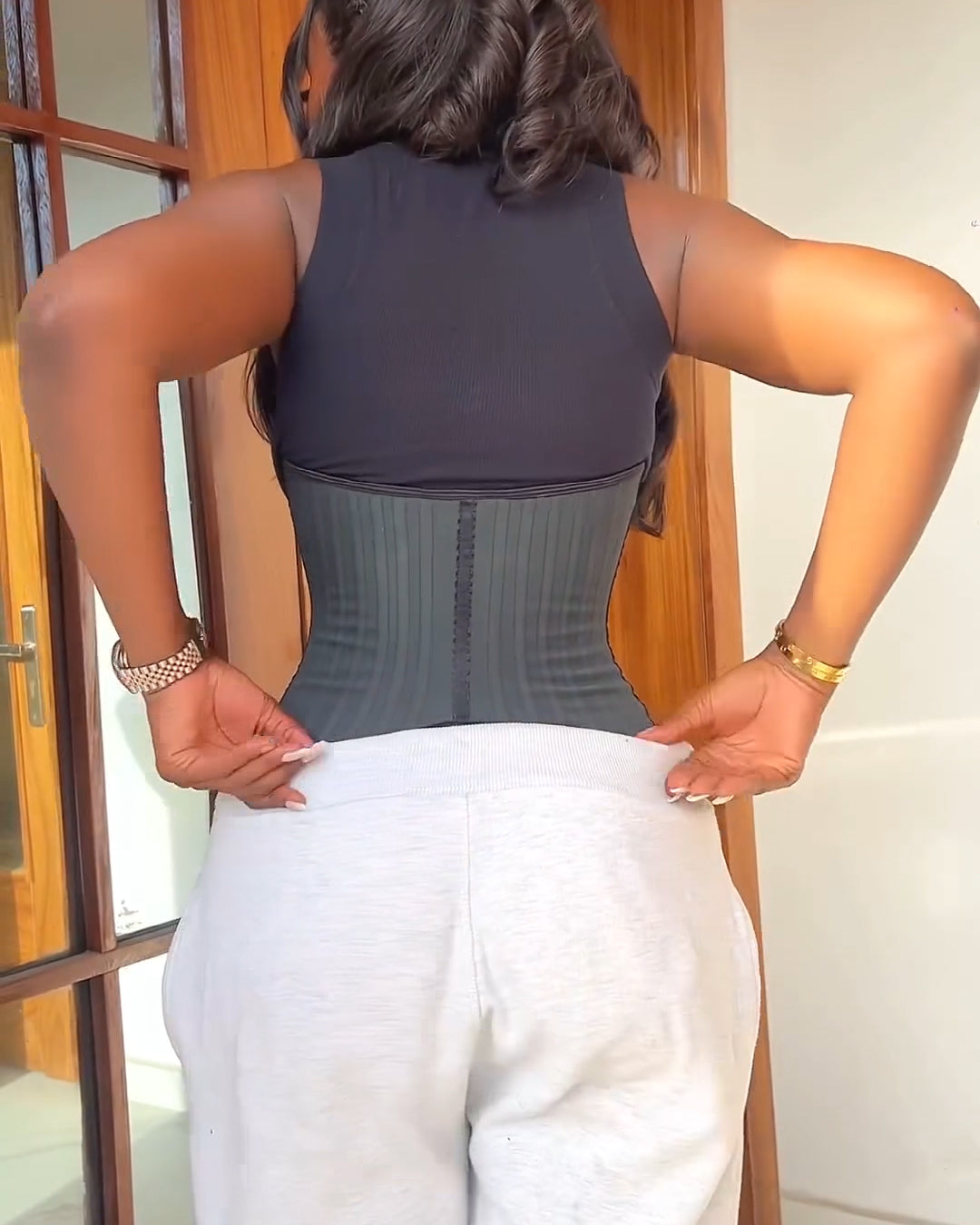 29 Steel Bone Hook And Zip Waist Trainer Tummy Control Cincher Corset - By Qivii