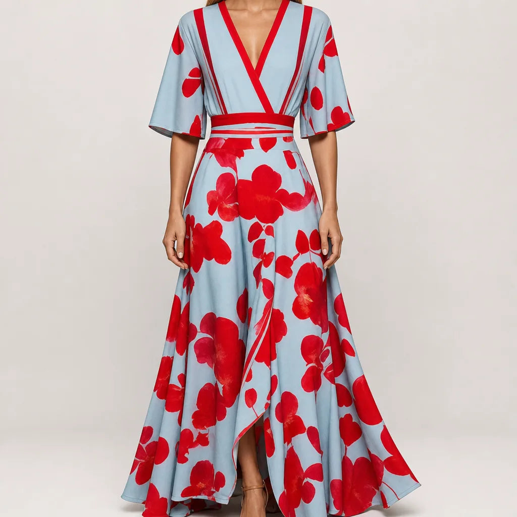 Bianca Floral Wrap Maxi Dress
