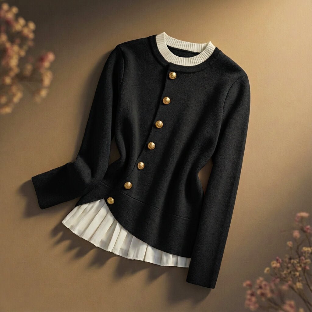 Pearl Couture Merino Wool Sweater - By Qivii