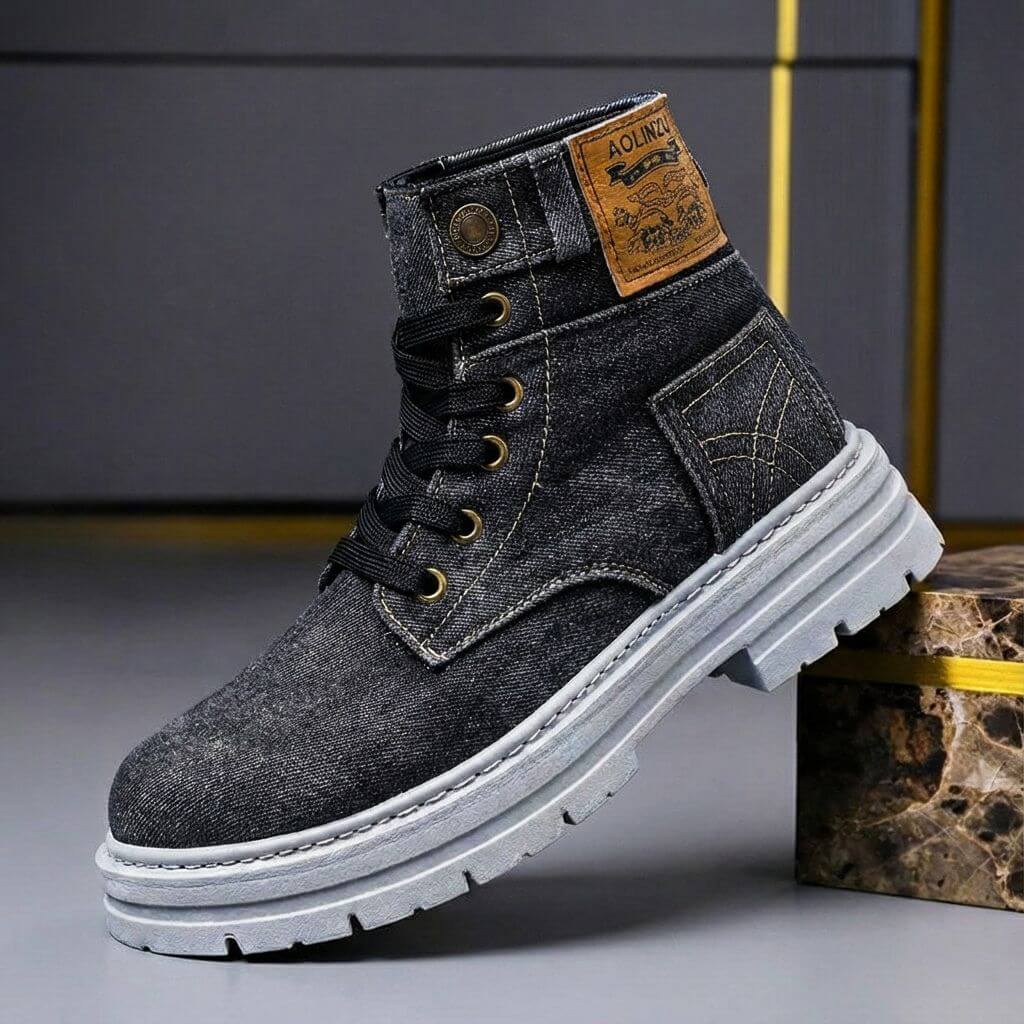 Tyson Denim High-Top Shoes - By Qivii