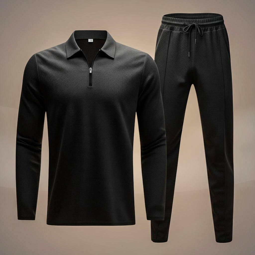 San Diego Waffle-Knit Athleisure Set - By Qivii