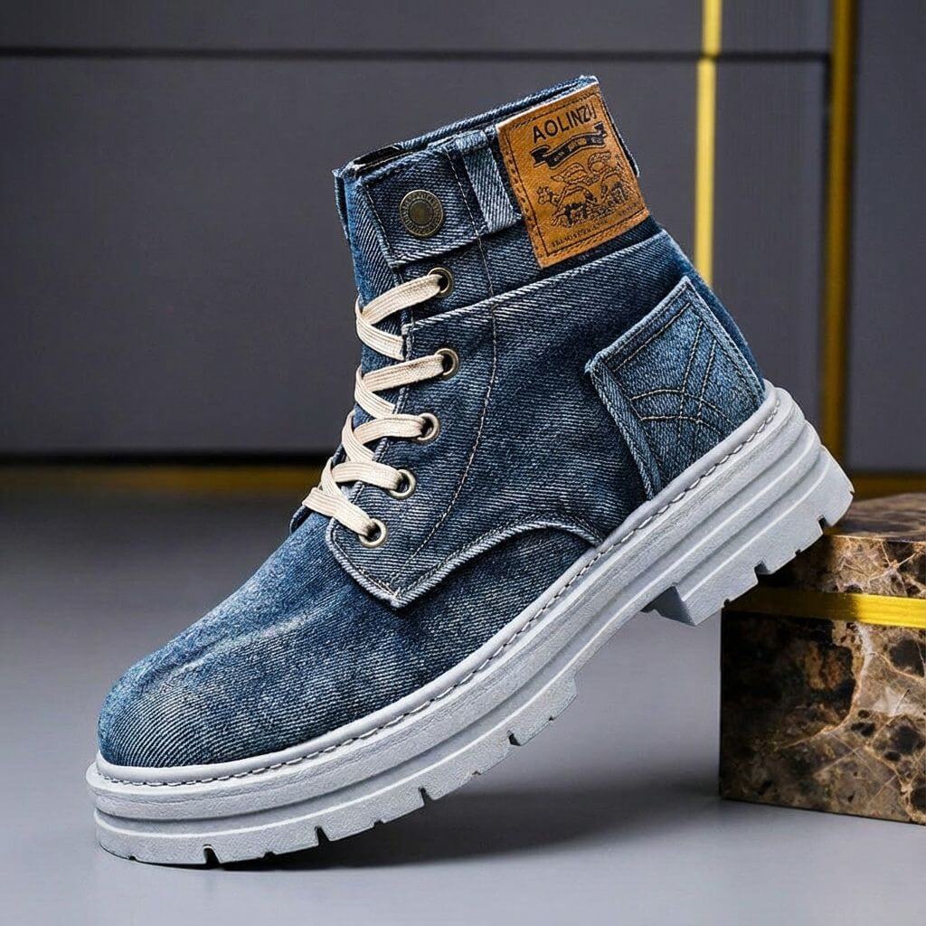 Tyson Denim High-Top Shoes - By Qivii