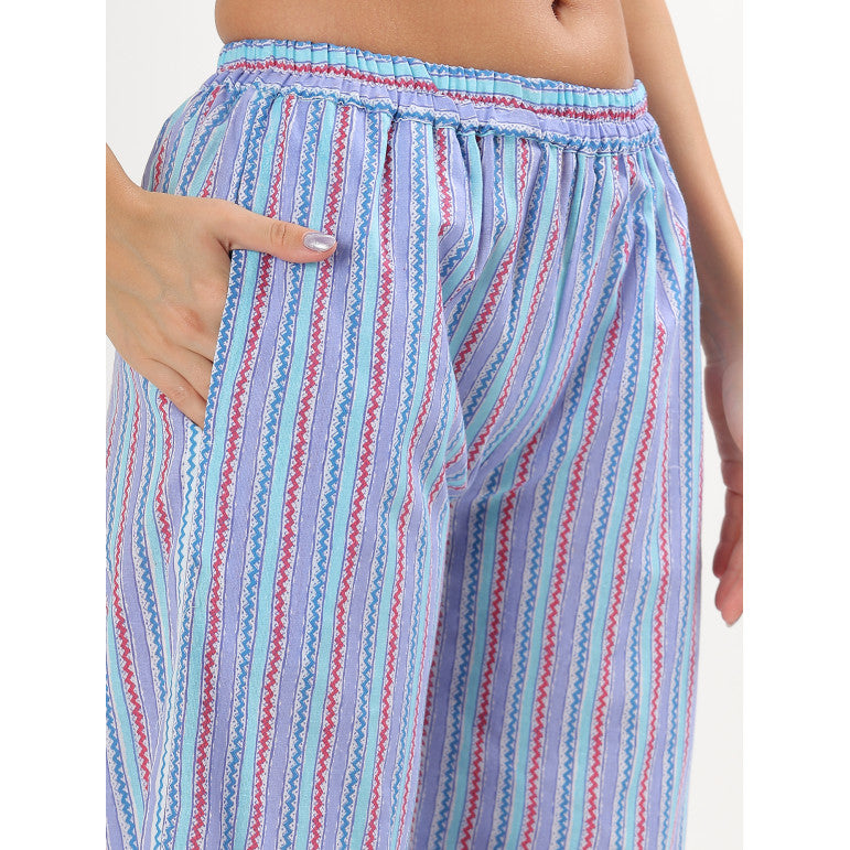 Sky Bloom Strappy Kurta Set - qivii