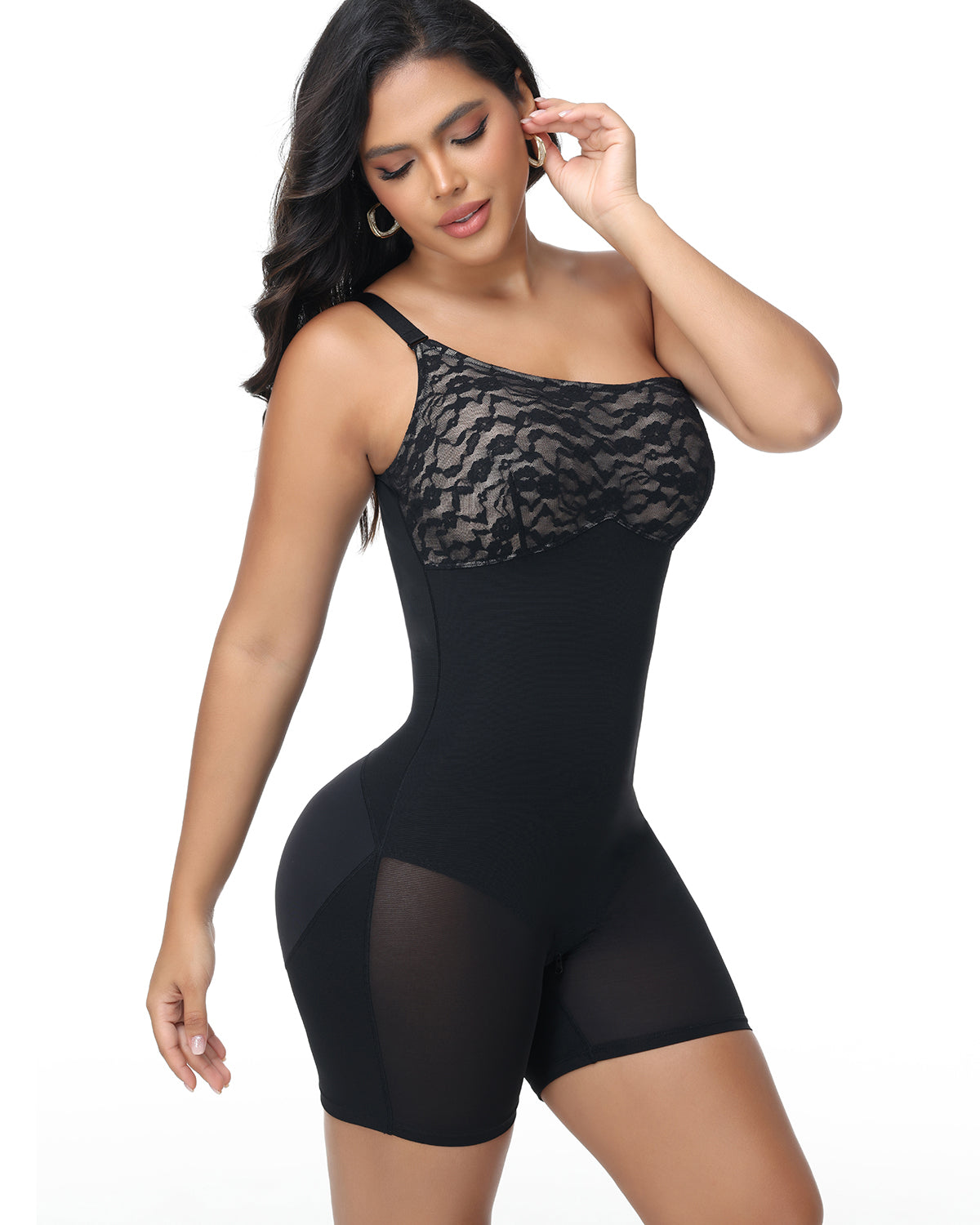 Shapshe® Lace Patchwork Shapewear With Movable Straps