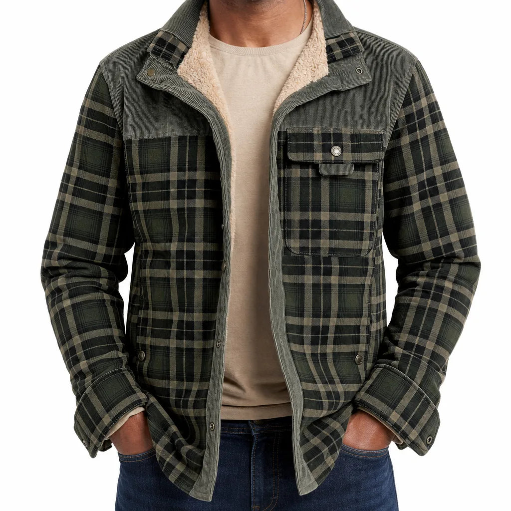 Bram | Mens Plaid Warm Fall Barn Jacket