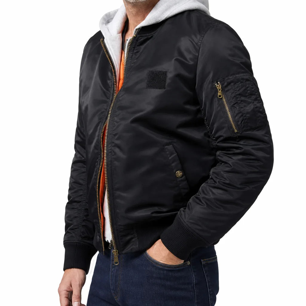 Bronco | Men's MA-1 Hooded Bomber Jacket