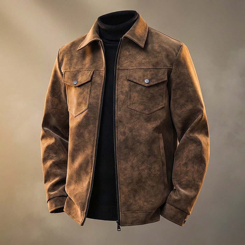 Rowan Retro Leather Jacket - By Qivii