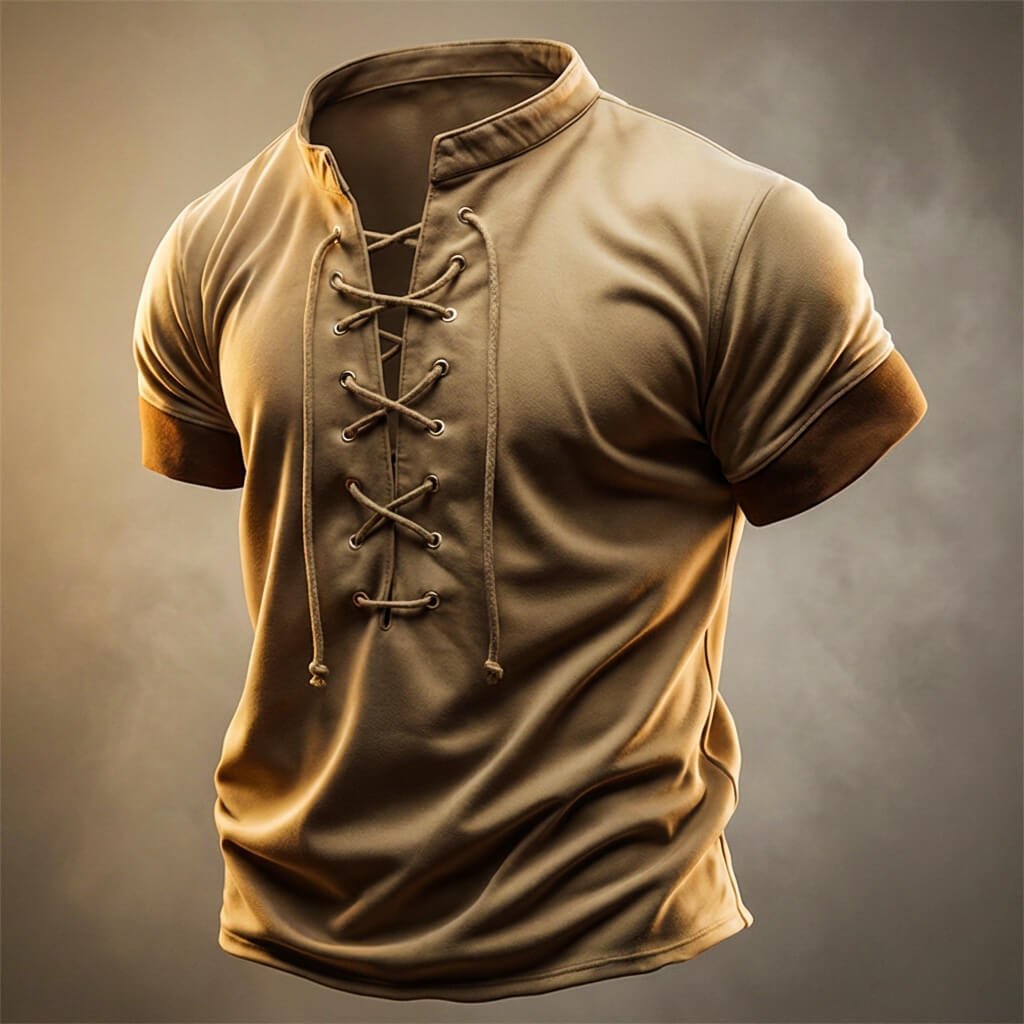 Troy Prestige Lace-Up Shirt - By Qivii