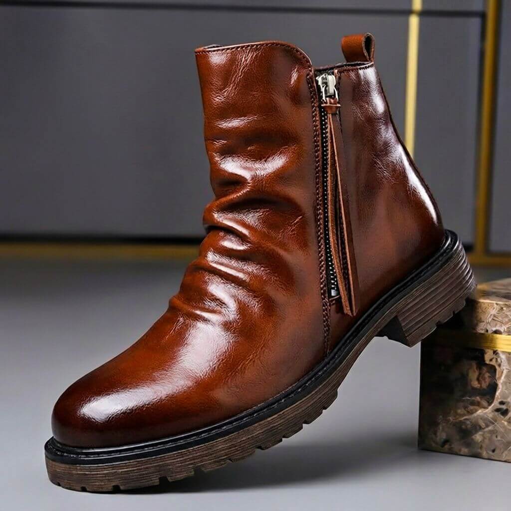 Walter Italian Leather Boots - By Qivii