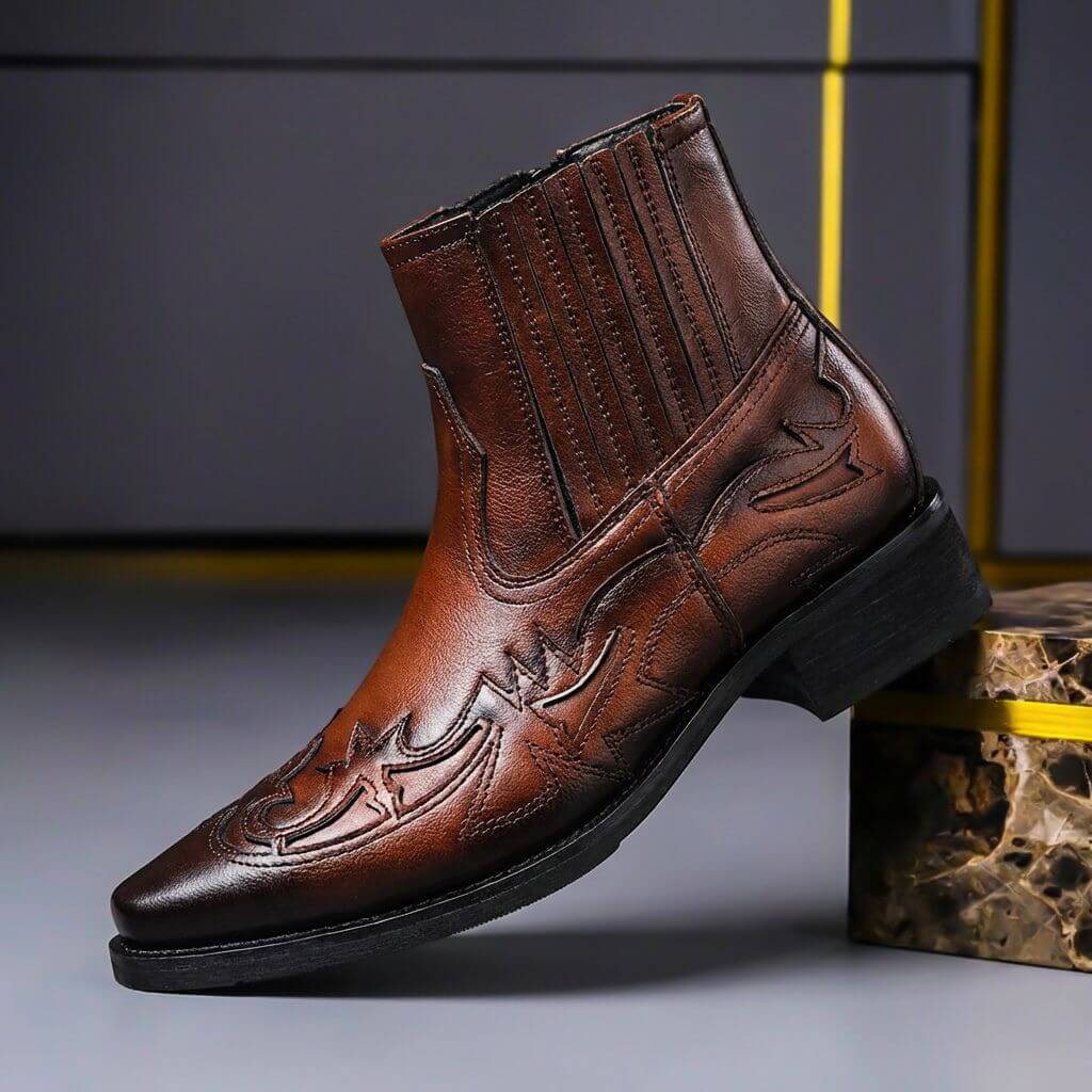 Hawkins Genuine Leather Boots - By Qivii