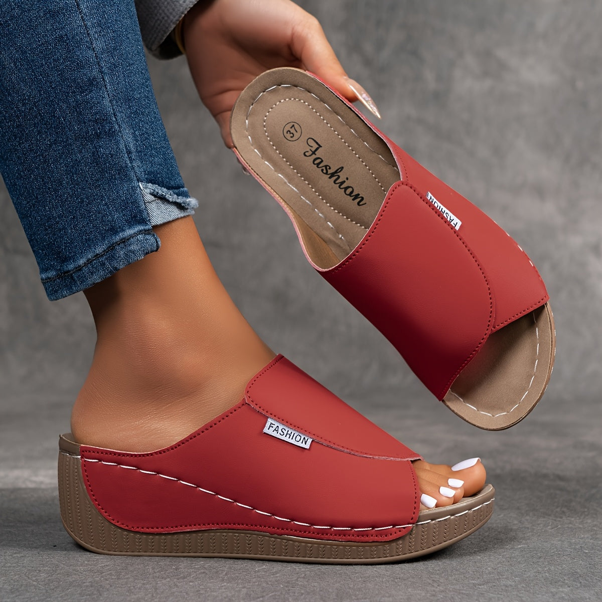 Indy – Komfort Pantolette mit Fußgewölbe-Unterstützung - By Qivii