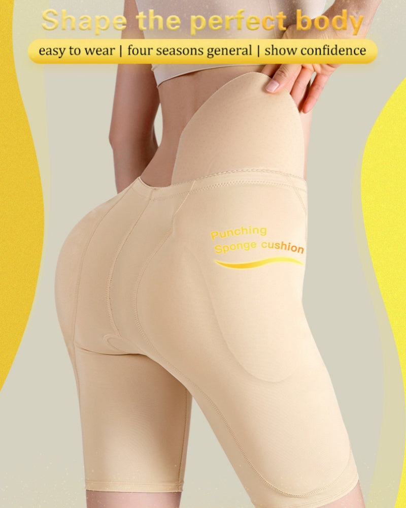 Women's Mid-rise Tummy Control Butt Lifting Shaping Shorts - By Qivii
