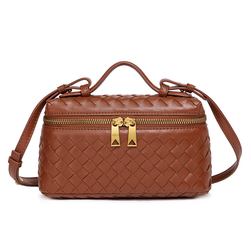 Women's Atelier Cube Carrier Bias-Weave Top Handle Bag with Convertible Strap