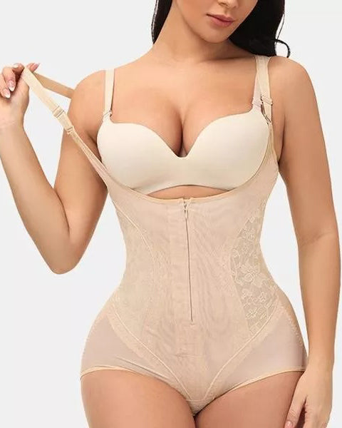 Breathable Waist Trainer Corset Bodysuit Shapewear - By Qivii