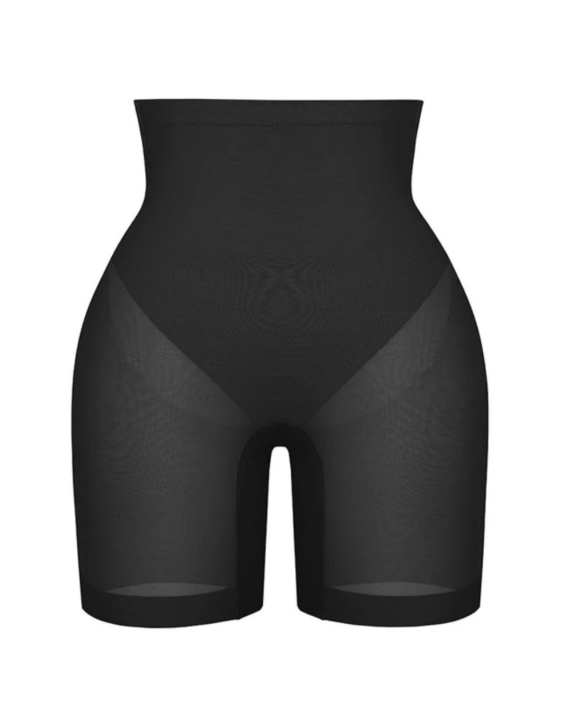 Women's Seamless Mesh High Waist Shapewear Shorts Thigh Slimmer Underwear - By Qivii