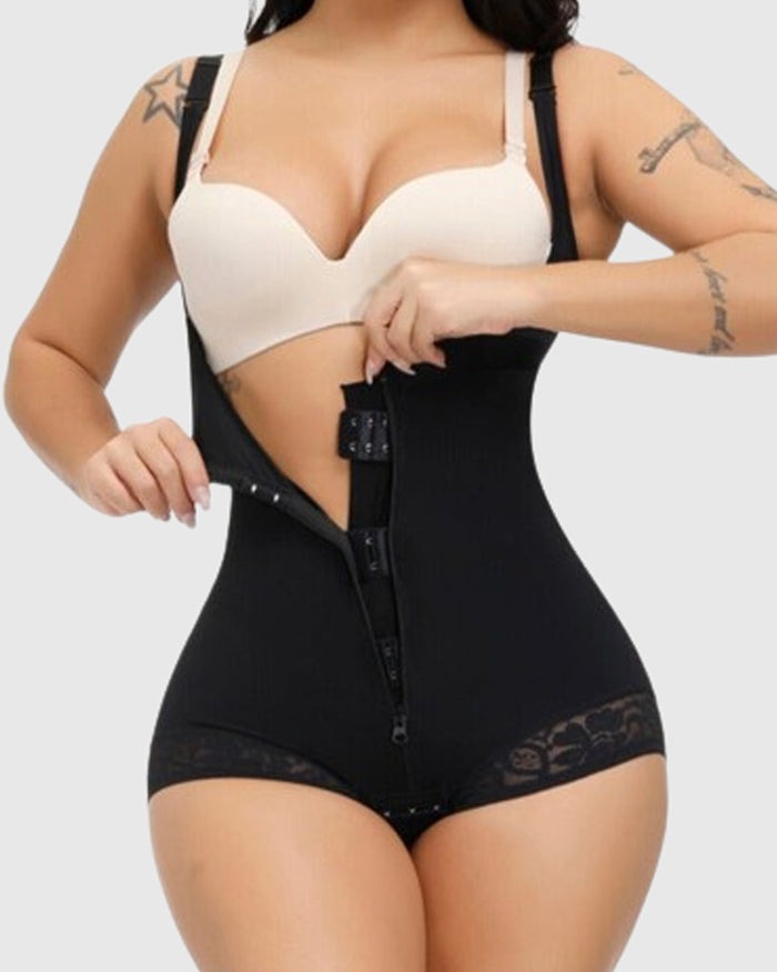 Shapshe® Firm Control Butt Lifter Tummy Control Lace Bodysuit Shapewear